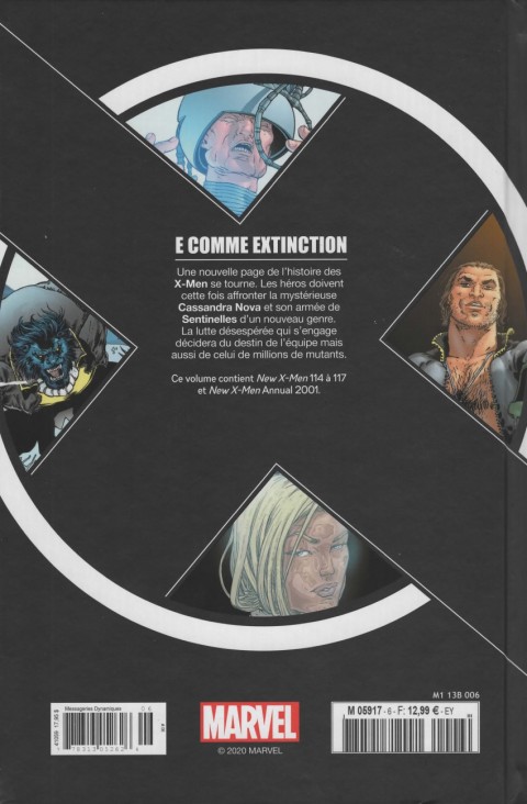 Verso de l'album X-Men - La Collection Mutante Tome 6 E comme extinction