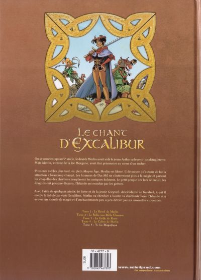 Verso de l'album Le Chant d'Excalibur Tome 5 Ys la magnifique