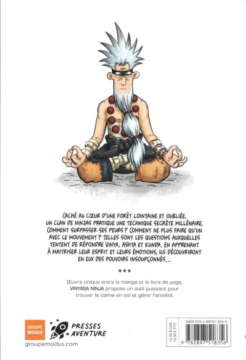 Verso de l'album Vinyasa Ninja 1 Le pouvoir du yoga