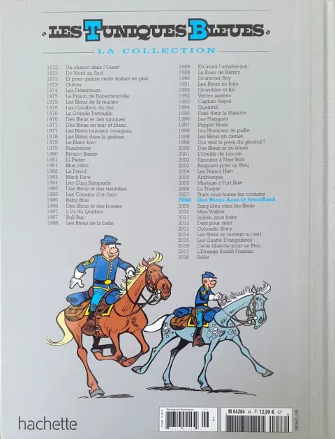 Verso de l'album Les Tuniques Bleues La Collection (Hachette) Tome 46 Des bleus dans le brouillard