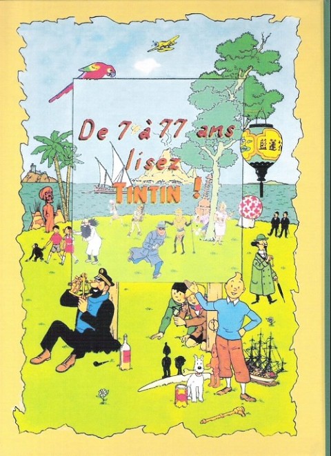 Verso de l'album Tintin L'affaire roswell