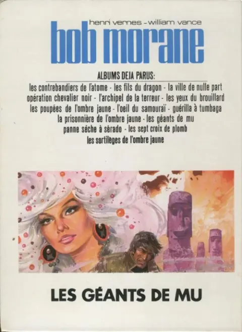 Verso de l'album Bob Morane Tome 20 Les géants de Mu