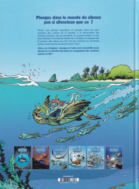 Verso de l'album Les Animaux marins en bande dessinée Tome 6