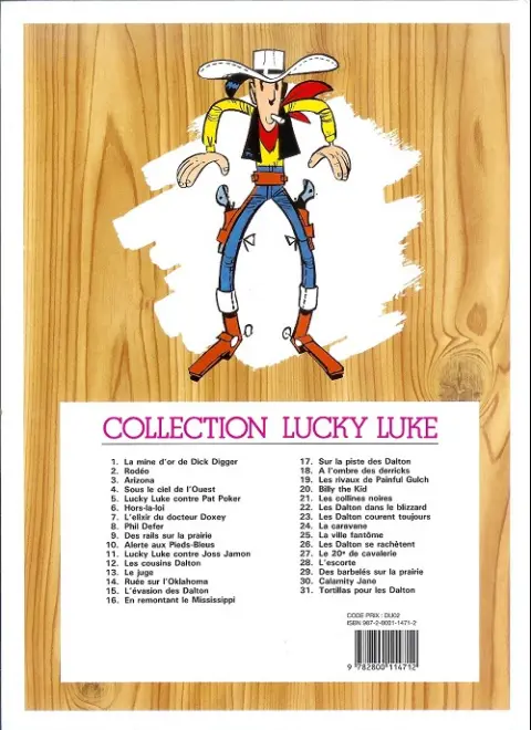 Verso de l'album Lucky Luke Tome 31 Tortillas pour les Dalton