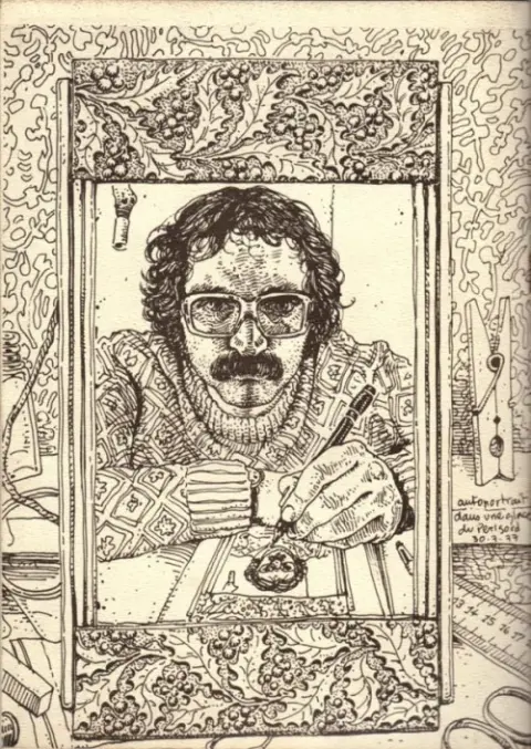 Verso de l'album Recueil de gueules de carnets