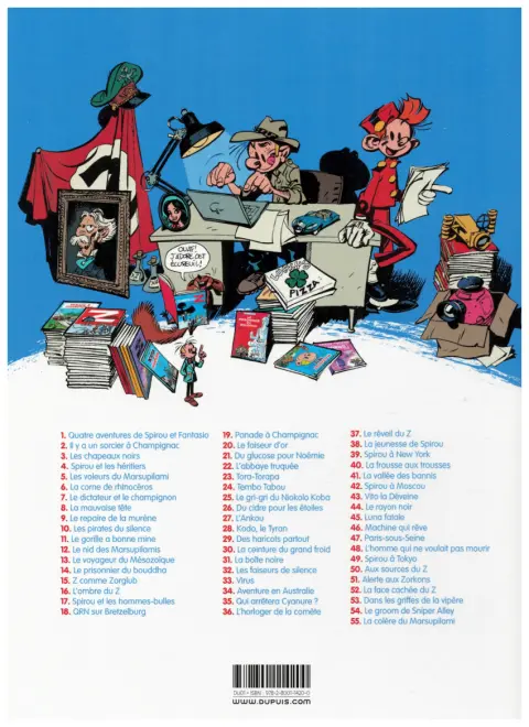 Verso de l'album Spirou et Fantasio Tome 38 La jeunesse de Spirou
