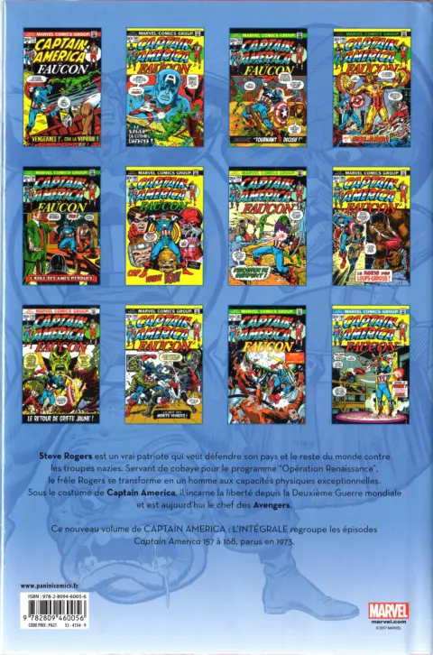 Verso de l'album Captain America - L'intégrale Tome 7 1973