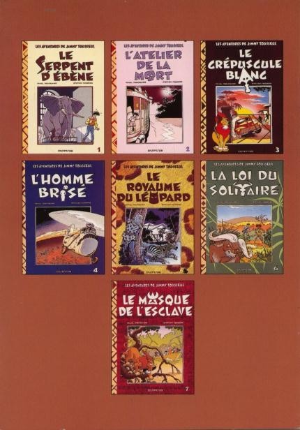 Verso de l'album Les aventures de Jimmy Tousseul Le carnet de route de Jimmy Tousseul