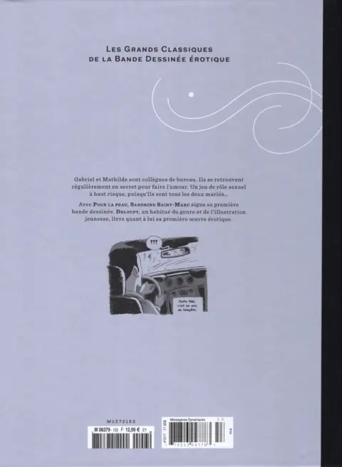 Verso de l'album Les Grands Classiques de la Bande Dessinée Érotique - La Collection Tome 153 Pour la peau - Tome 1