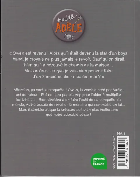 Verso de l'album Mortelle Adèle Tome 11 Ça sent la croquette !