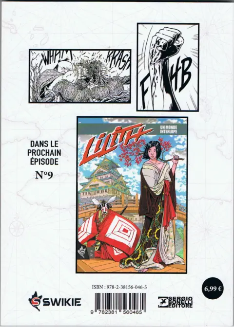 Verso de l'album Lilith N° 8 La grande bataille