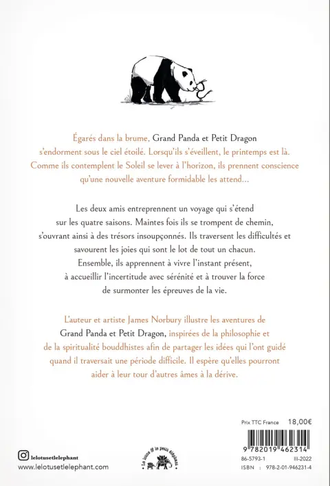 Verso de l'album Grand Panda et Petit Dragon