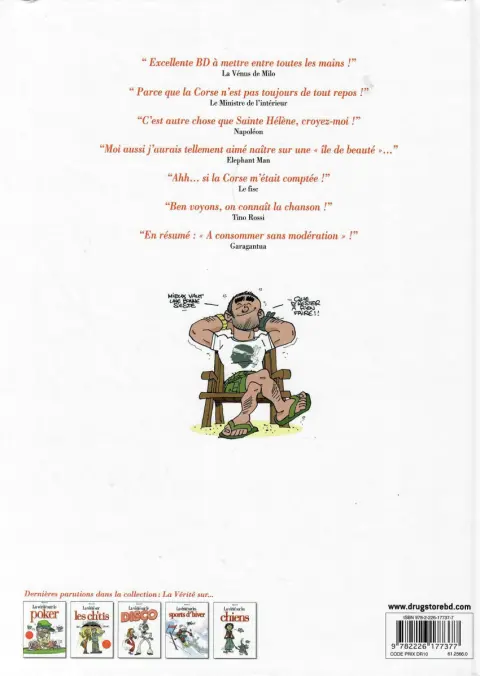 Verso de l'album La Vérité sur... Tome 29 La vérité sur les Corses