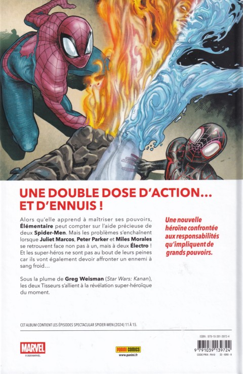 Verso de l'album The spectacular Spider-Men 3 Un amour bien étrange