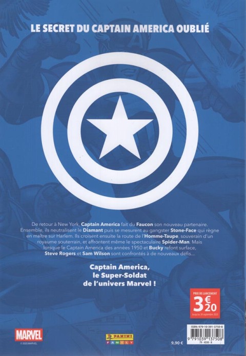 Verso de l'album Captain America - la légende vivante 2 Le destin du Faucon