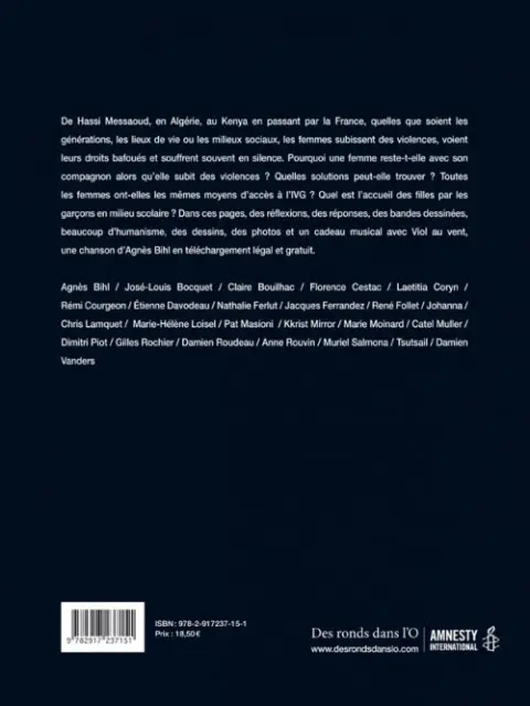 Verso de l'album En chemin elle rencontre... Tome 2 Les artistes se mobilisent pour le respect des droits des femmes