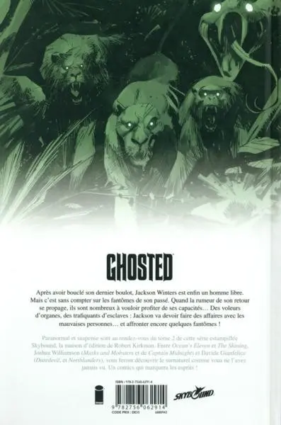 Verso de l'album Ghosted Tome 2 Esprits au piège
