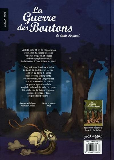 Verso de l'album La Guerre des Boutons Tome 2 La forteresse