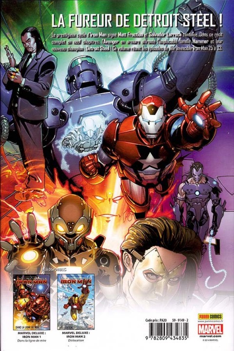Verso de l'album The Invincible Iron Man Tome 3 Stark Résistance