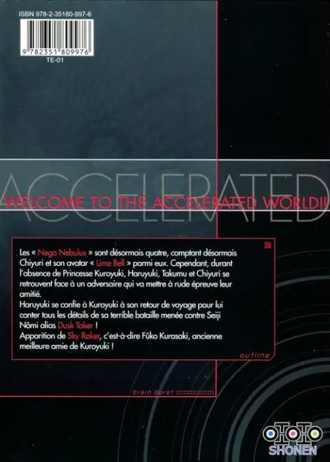 Verso de l'album Accel World 6