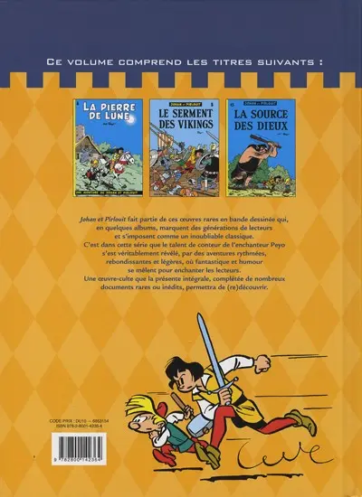 Verso de l'album Johan et Pirlouit Intégrale Tome 2 Sortilèges et enchantements