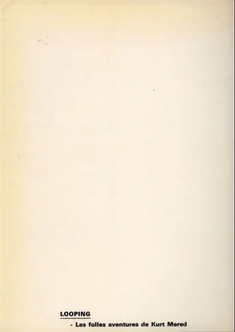 Verso de l'album Les folles aventures de Kurt Mered
