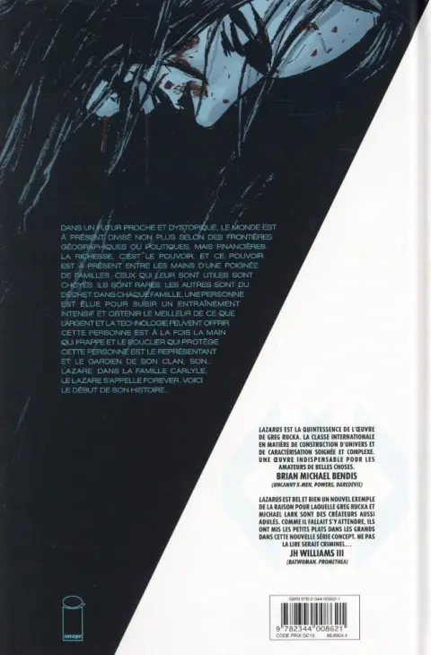 Verso de l'album Lazarus Tome 1 Pour la famille