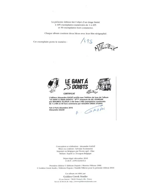 Autre de l'album Gil Jourdan Tome 9 Le gant à trois doigts