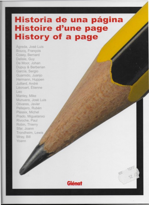 Couverture de l'album Histoire d'une page Processus créatifs en bande dessinée comtemporaine