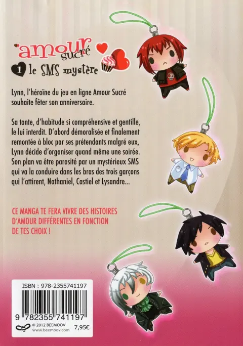 Verso de l'album Amour sucré Tome 1 Le SMS mystère