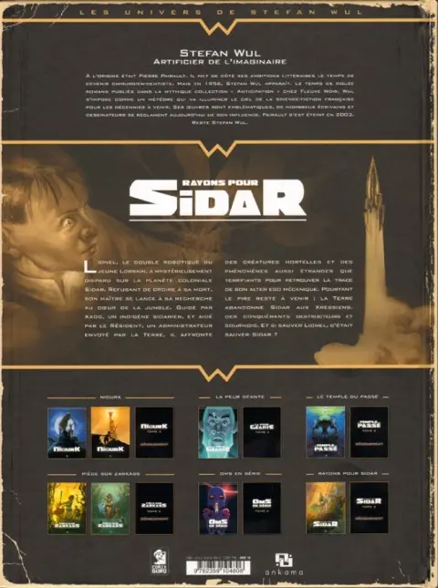 Verso de l'album Rayons pour Sidar Tome 1 Lorrain