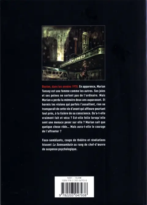 Verso de l'album La Somnambule