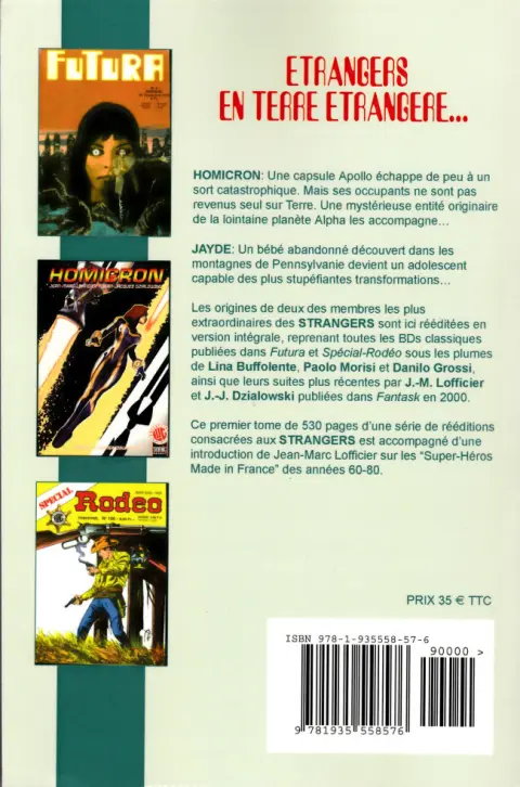 Verso de l'album Strangers Tome 1 Strangers : Homicron / Jayde