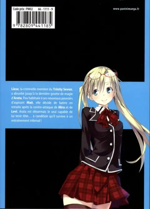Verso de l'album Trinity Seven 4