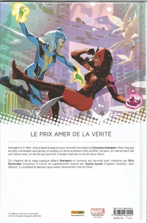 Verso de l'album Uncanny Avengers Tome 6 Contre-Evolution
