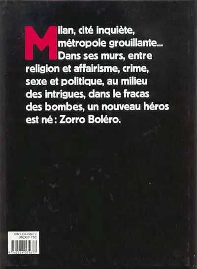 Verso de l'album Zorro bolero