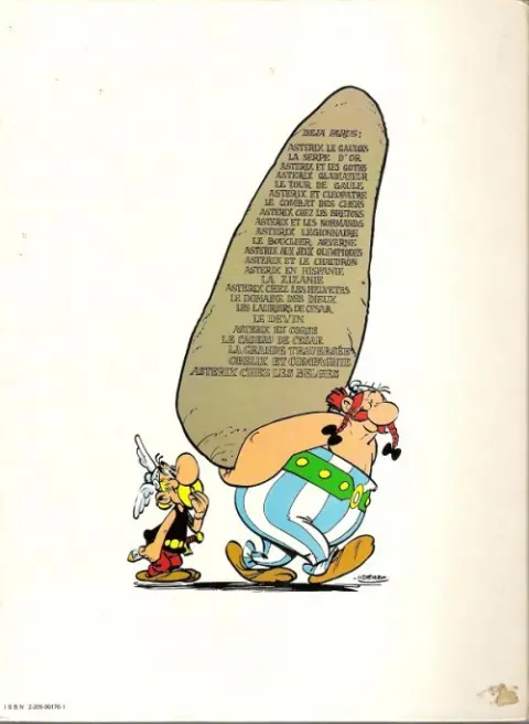 Verso de l'album Astérix Tome 7 Le combat des chefs