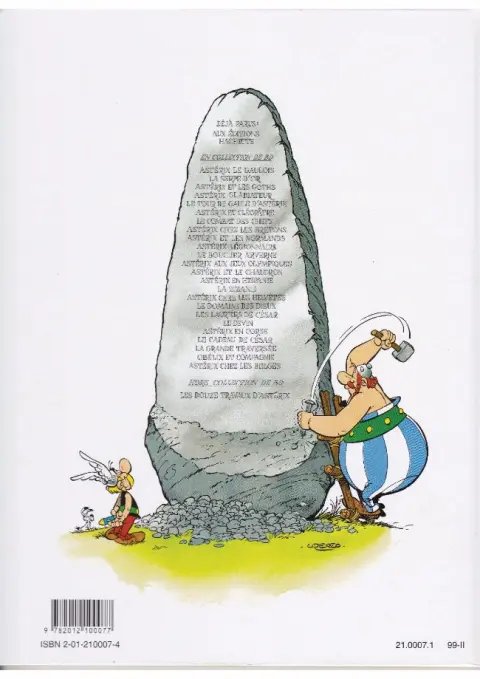 Verso de l'album Astérix Tome 7 Le combat des chefs