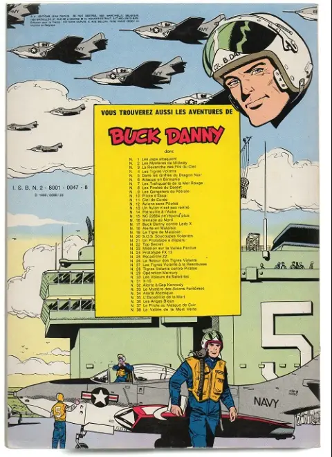 Verso de l'album Buck Danny Tome 10 Pilotes d'essai