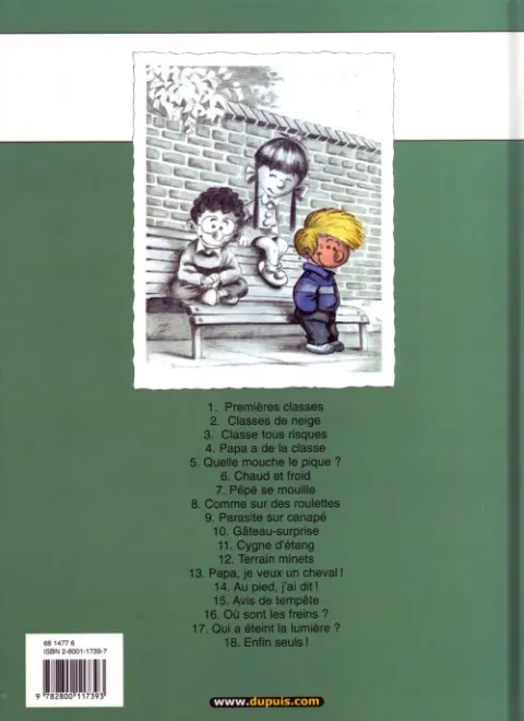 Verso de l'album Cédric Tome 3 Classe tous risques