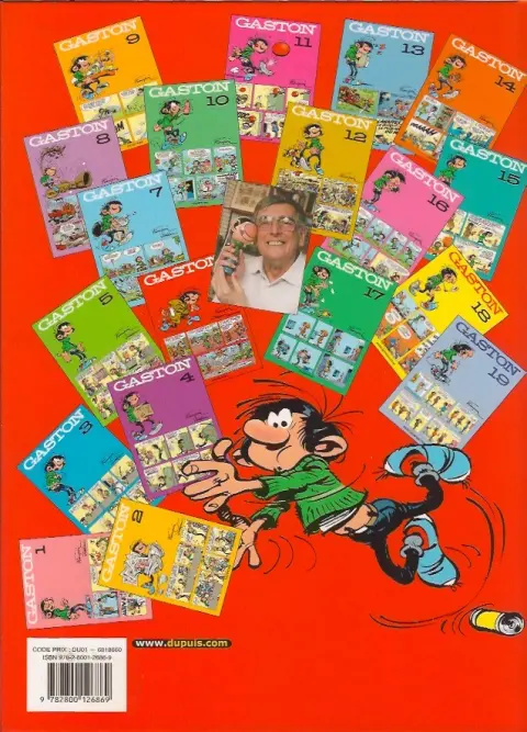 Verso de l'album Gaston Tome 6 Édition spéciale 40e anniversaire