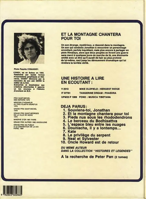 Verso de l'album Jonathan Tome 2 Et la montagne chantera pour toi