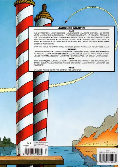 Verso de l'album Lefranc Tome 8 L'arme absolue