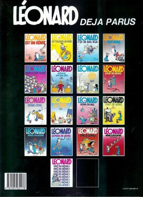 Verso de l'album Léonard Tome 10 La guerre des génies