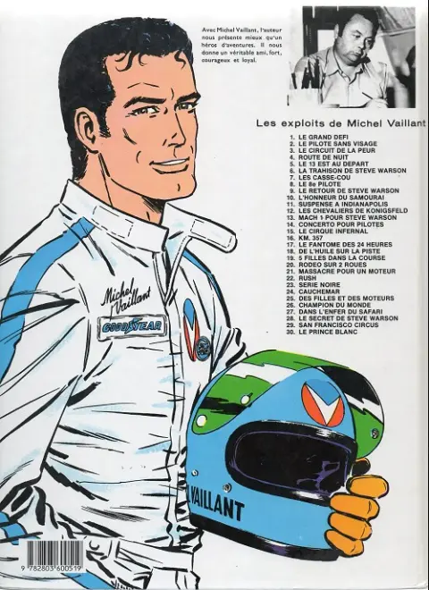 Verso de l'album Michel Vaillant Tome 8 Le 8e pilote