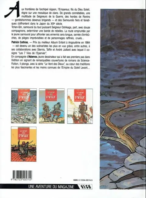 Verso de l'album Le Vent des Dieux Tome 1 Le sang de la lune