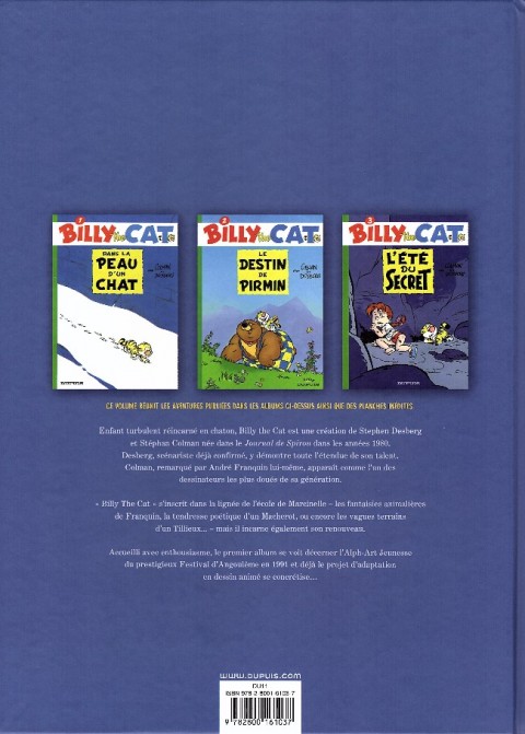 Verso de l'album Billy the Cat L'intégrale 1