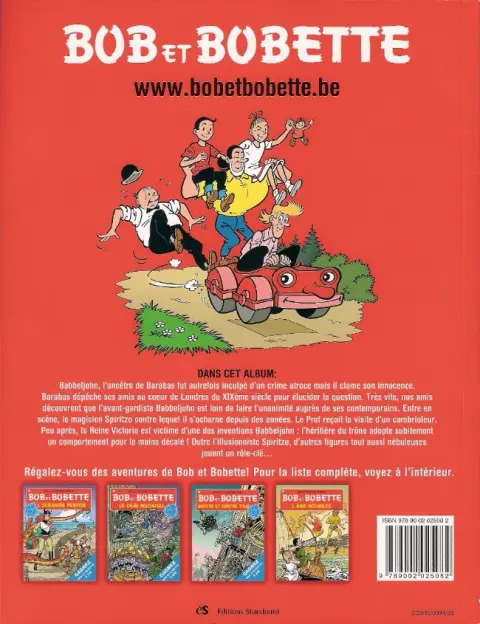 Verso de l'album Bob et Bobette Tome 313 La reine Coin-Coin