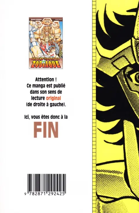 Verso de l'album Saint Seiya - Les Chevaliers du Zodiaque 17 Le Chant d'Athéna