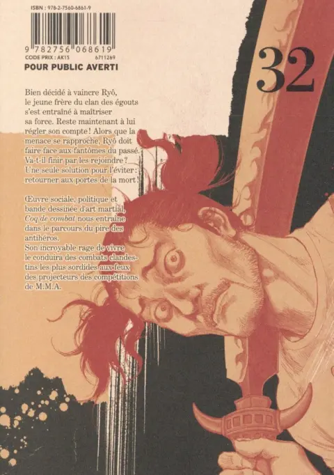 Verso de l'album Coq de combat 32